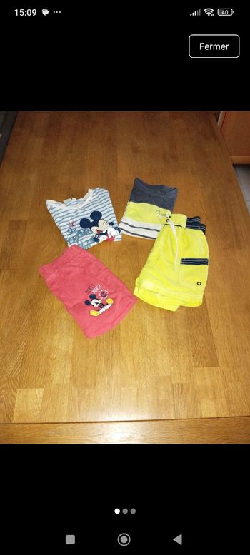 Lot de 2 ensembles tee shirt short 3 ans 