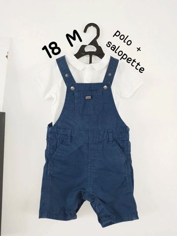 Ensemble polo + salopette bébé garçon