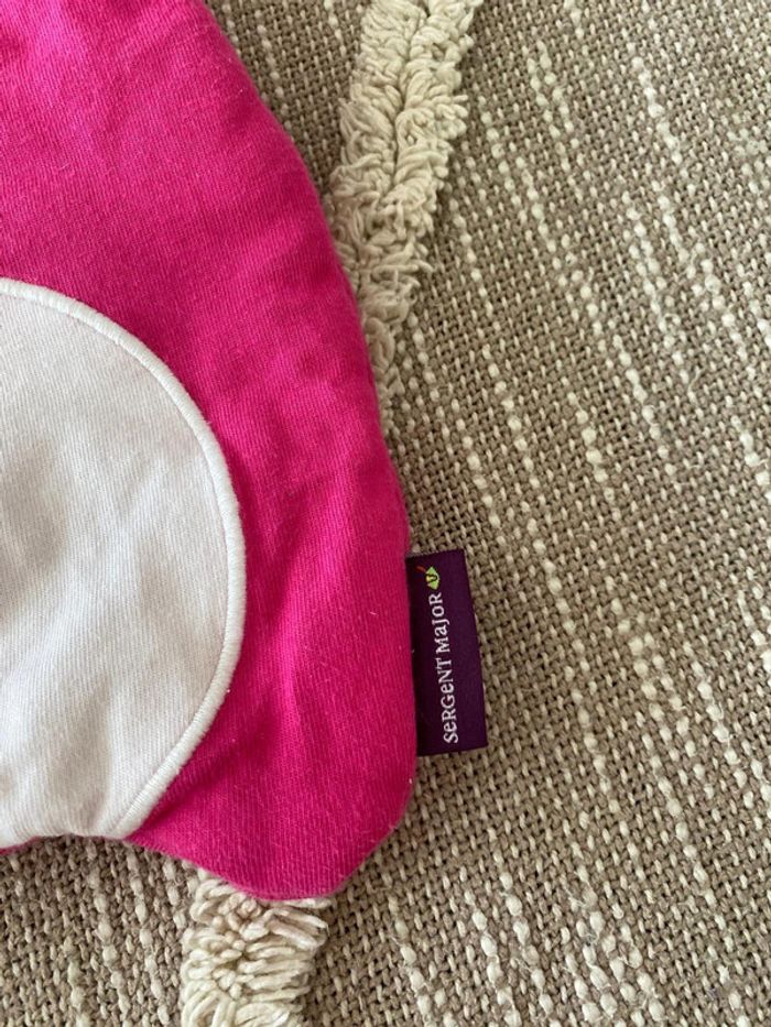 Range pyjama tissu 25cm Sergent Major ours rose écusson couronne parfait état - photo numéro 5