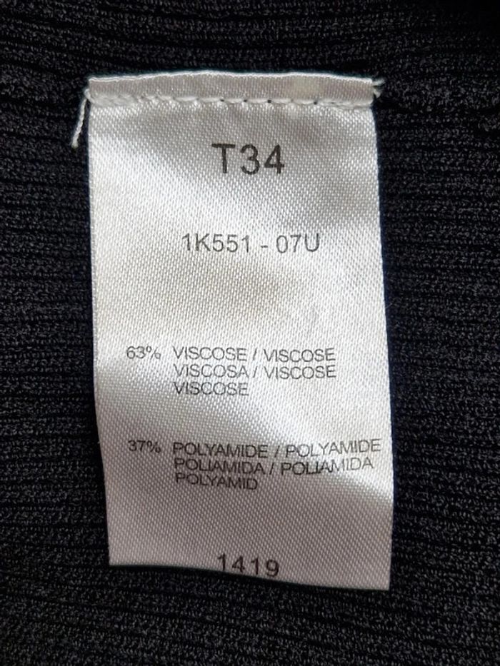 Très joli cardigan Caroll neuf Taille 34 Neuf noir avec boutons argentés - photo numéro 5