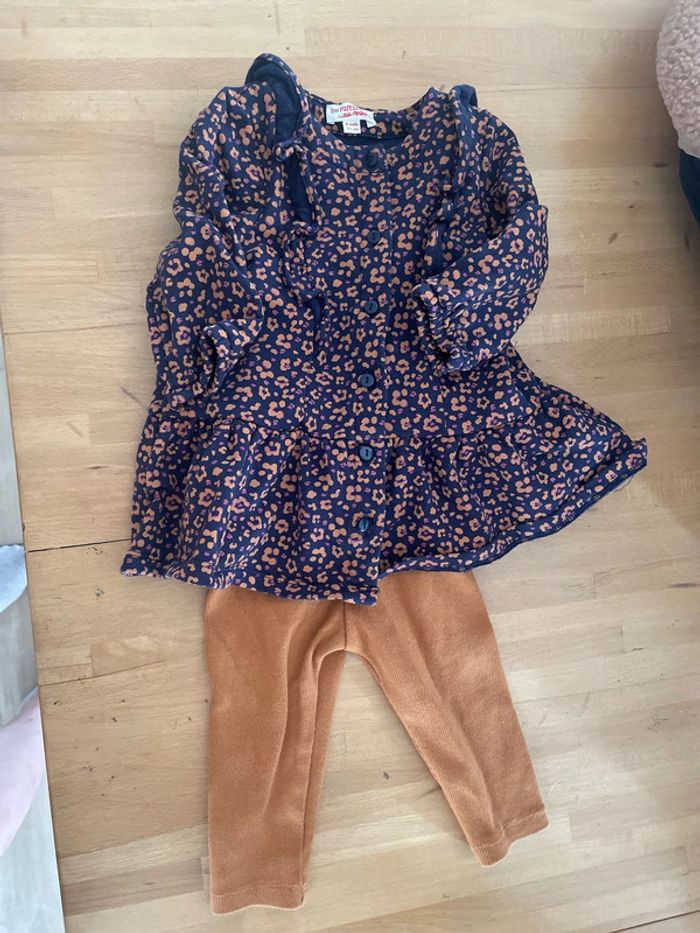 Ensemble robe + legging léopard 9 mois