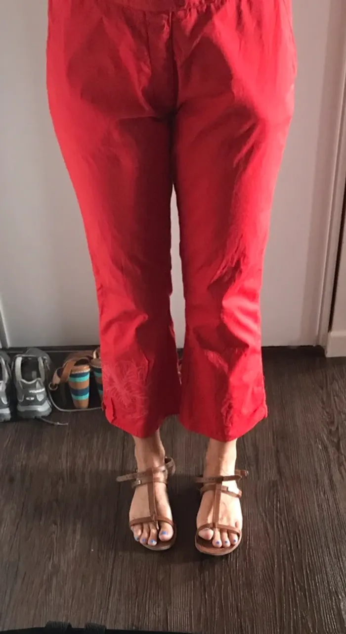 Pantalon 7/8 billabong rouge - photo numéro 3