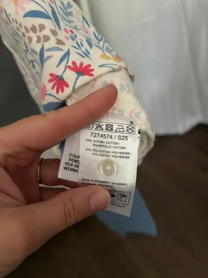 Tenue ensemble été printemps fleuri bébé fille 18 mois neuf - photo numéro 3