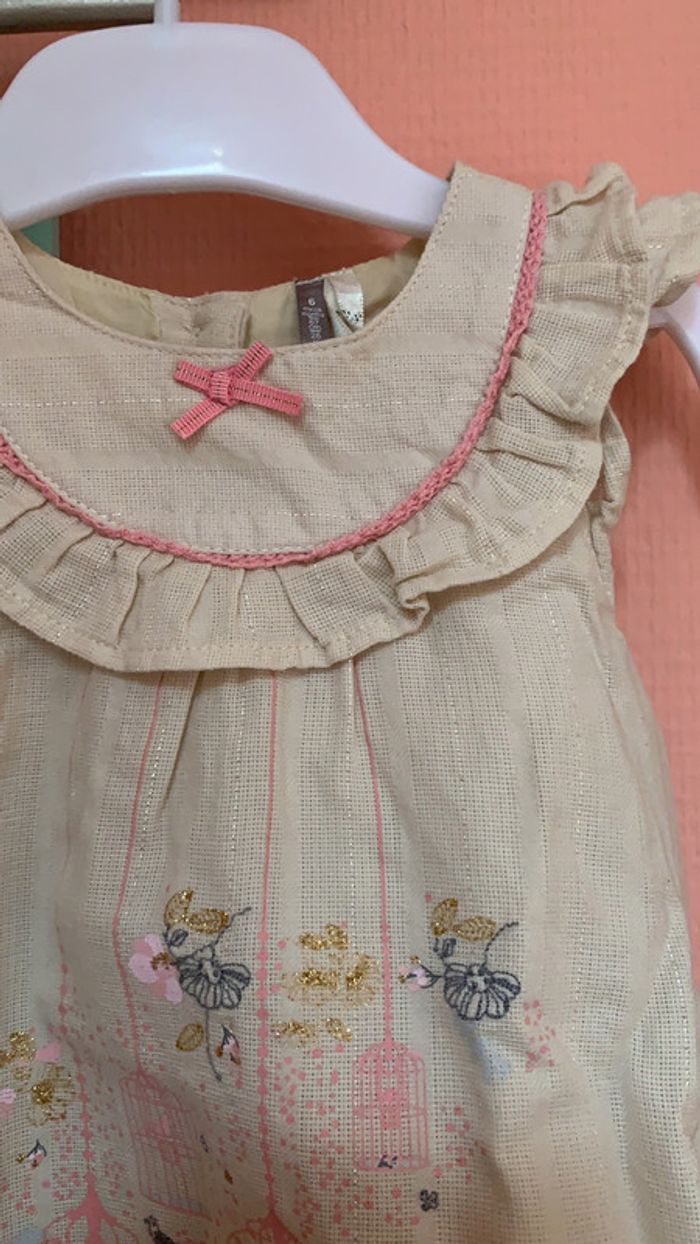 Adorable robe oiseaux et cages orchestra 6 mois - photo numéro 3