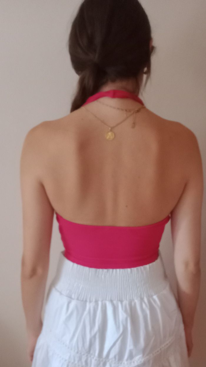 Top dos nu fushia Zara - photo numéro 2