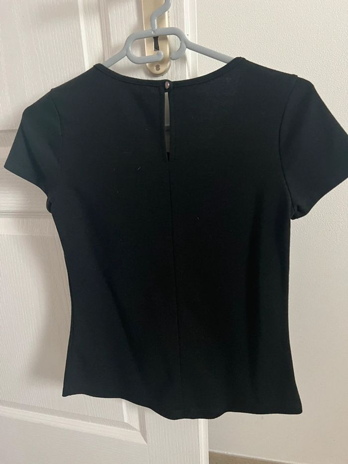 Haut noir femme perles strass camaïeu taille s - photo numéro 3