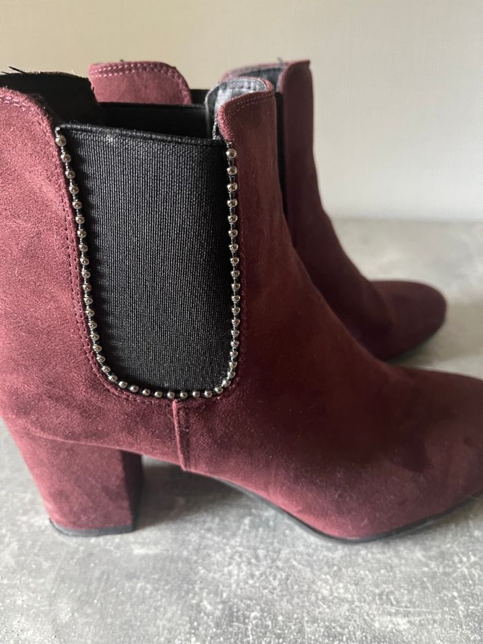 Bottines bordeaux