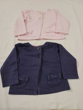 Lot de 2 vestes sweat 18mois