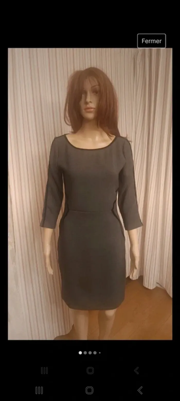 Magnifique Robe gris/noir Armani Exchange t S
