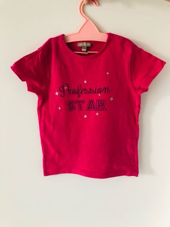 TEE shirt fille « profession star » taille 2 ans