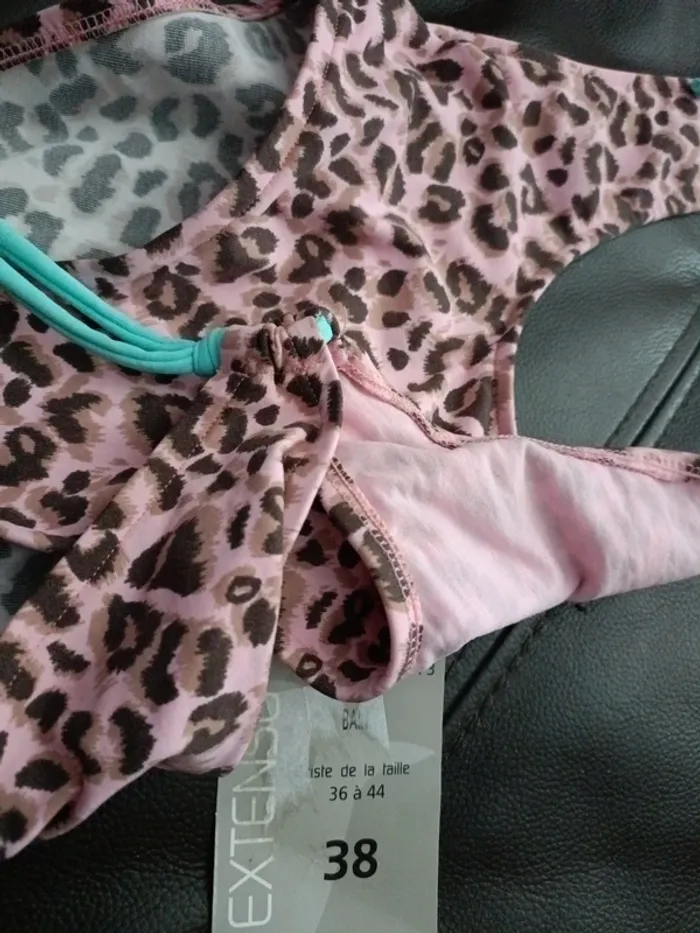 Maillot sexy léopard rose 38 in extenso - photo numéro 3