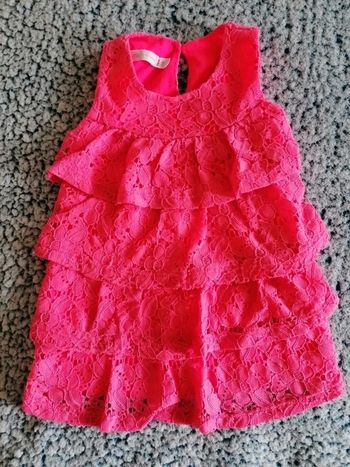 Robe rose fluo taille 6 mois