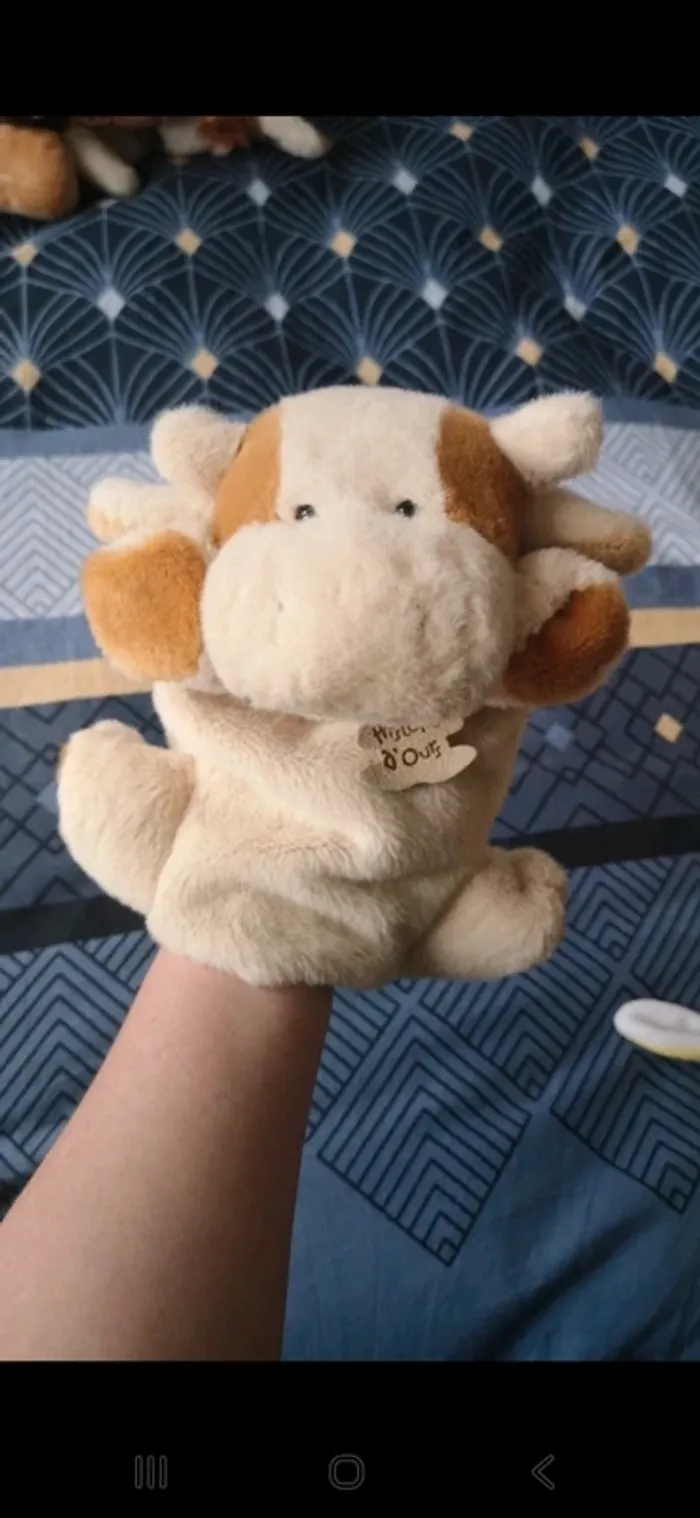 Peluche vache marionnette Histoire d’ours