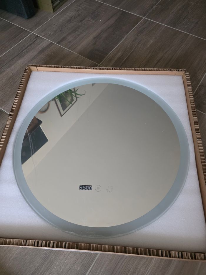 Miroir de Salle de Bain LED 60 cm, Anti-Buée - photo numéro 3