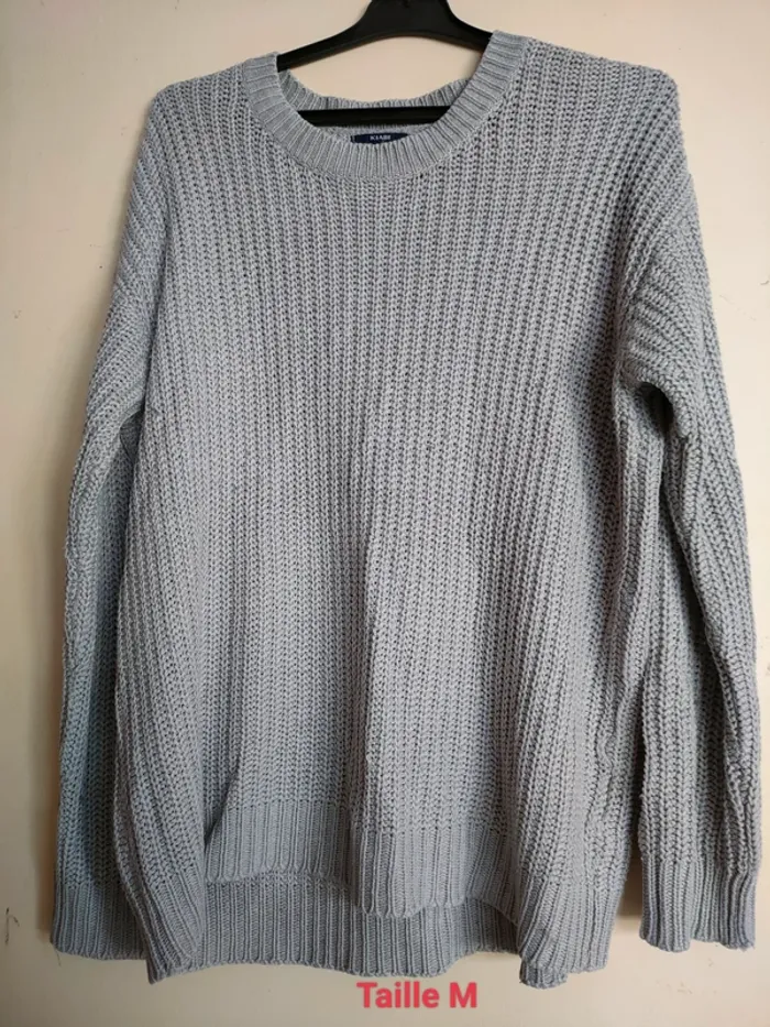 Pull gris oversize taile M femme kiabi