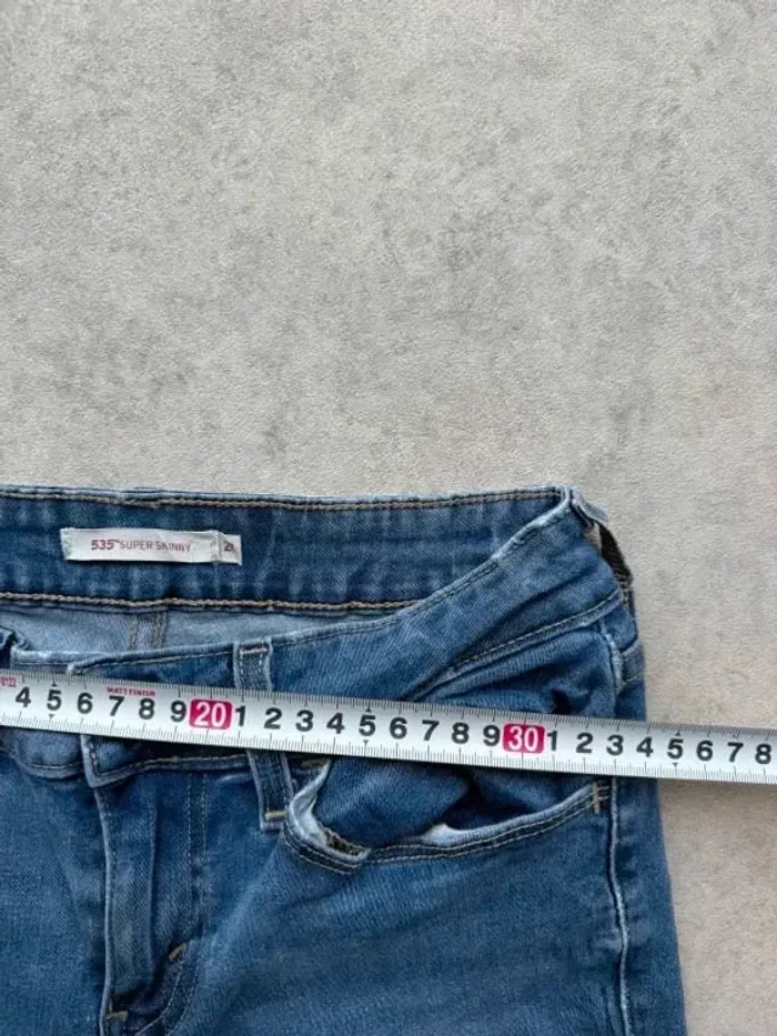 Jeans Levi's 535 W27 FR36 L30 coupe skinny bleu Femme Women pan574b - photo numéro 3