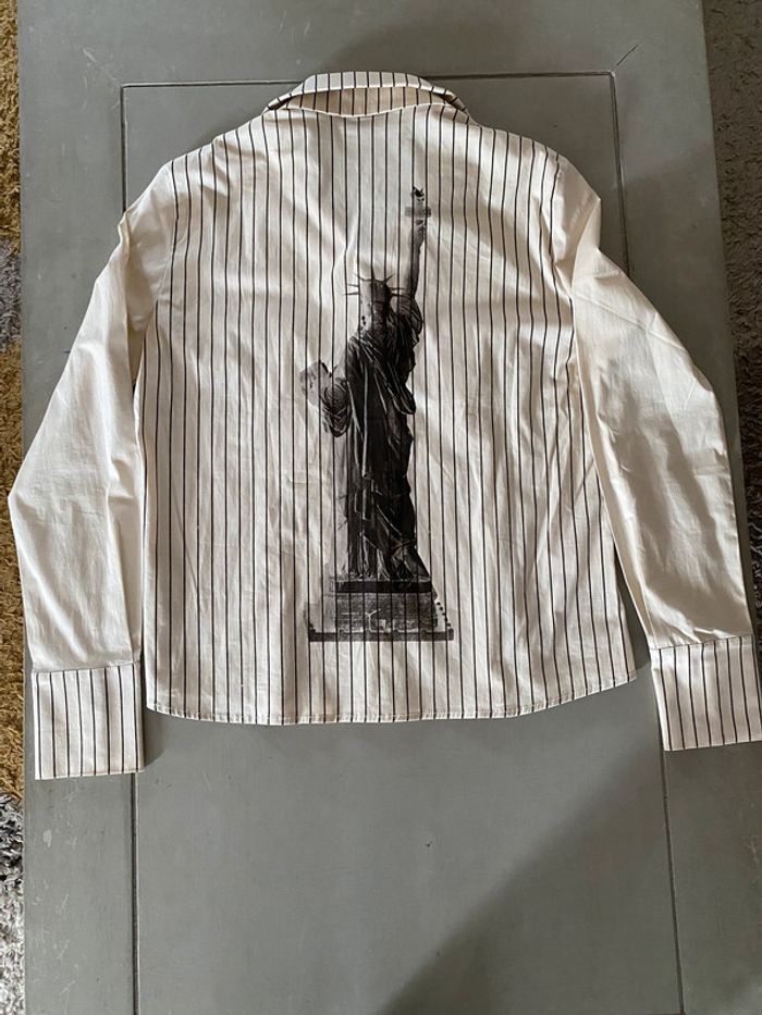 Chemise Isabel De Pedro beige avec la statue de la liberté taille 46 - photo numéro 14