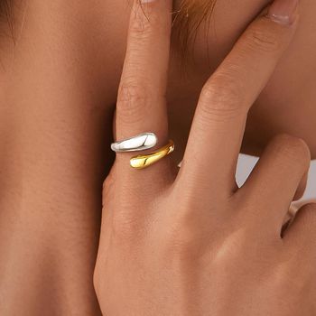 Bague bohème duo acier 