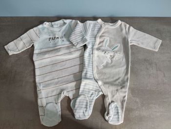 Lot de 2 pyjamas, dors bien, 3 mois, chaud, Mes petits cailloux