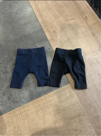 Lot de 2 leggings bébé taille 1 mois