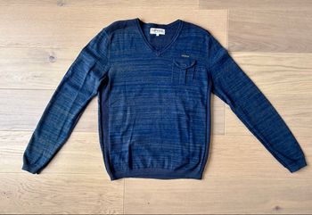 Pull homme Kaporal taille L – Bleu marine, col V, look casual chic