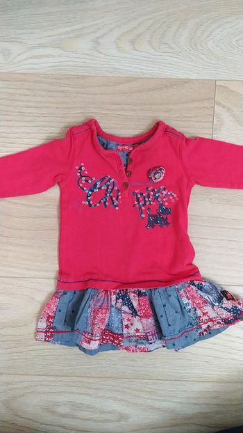 Robe chipie rouge jean bleu 6 mois