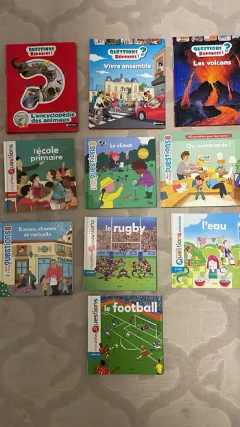 Lot de 11 livres éducatifs “Questions / Réponses” pour enfants – dès 6 ans