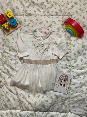 robe en tutu crème à paillettes dorées 12 mois gémo