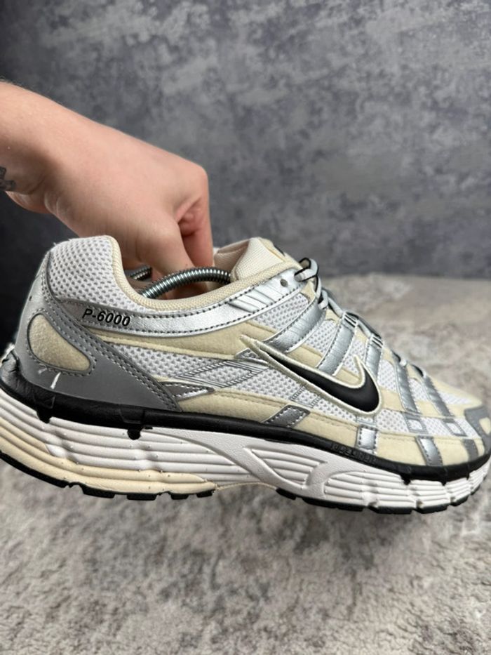 Nike P-6000 Running - Coconut Milk Silver - Beige & White & Silver - photo numéro 16