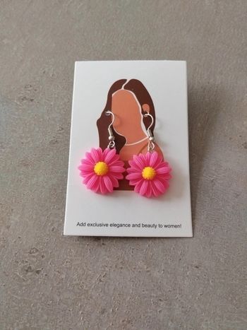 Boucles d'oreilles pendantes fleurs