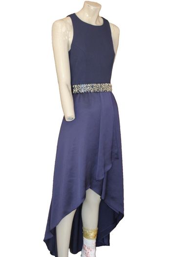 idéal fêtes soirée mariages baptêmes robe chic courte devant longue au dos t.36/38
