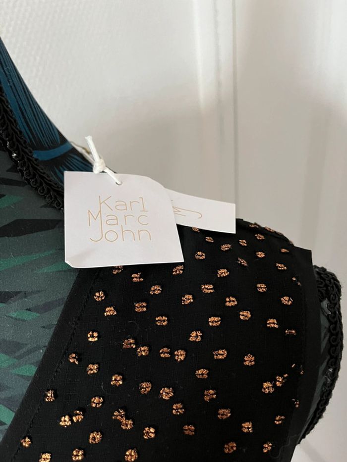Blouse noire plumetis dorés Karl Marc John - photo numéro 2