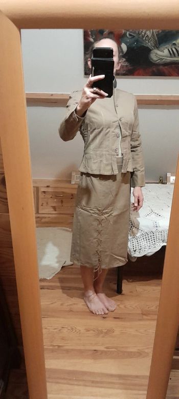 Ensemble jupe et veste 100% coton T 40