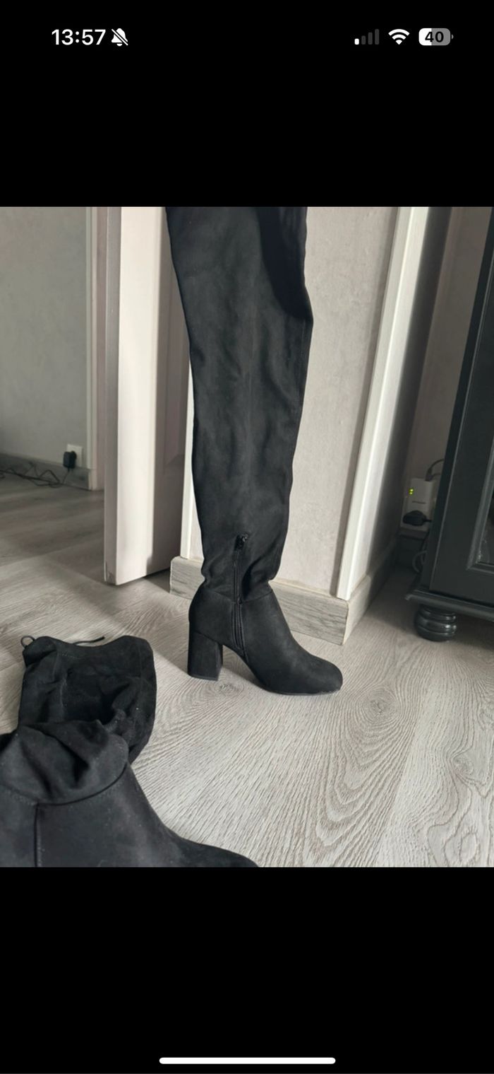Cuissardes en daim noires
