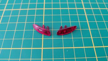 Lot x2 feux arrière pièce détachée miniature Dodge Viper RT10 1/18 Burago #B03