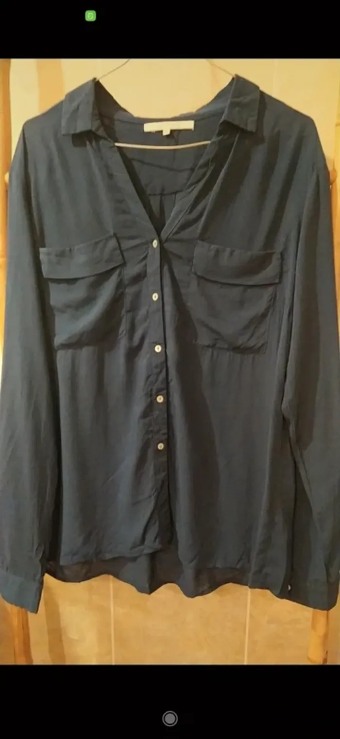 Chemise👔 bleue Marine 40 Easy Wear