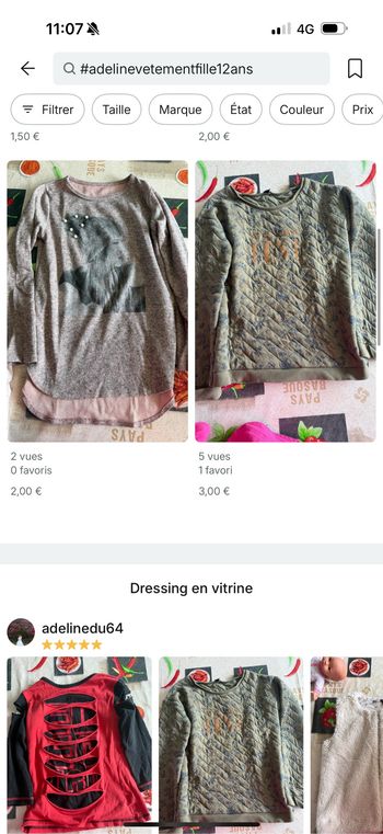 Lot de 20 vetement fille 12 ans