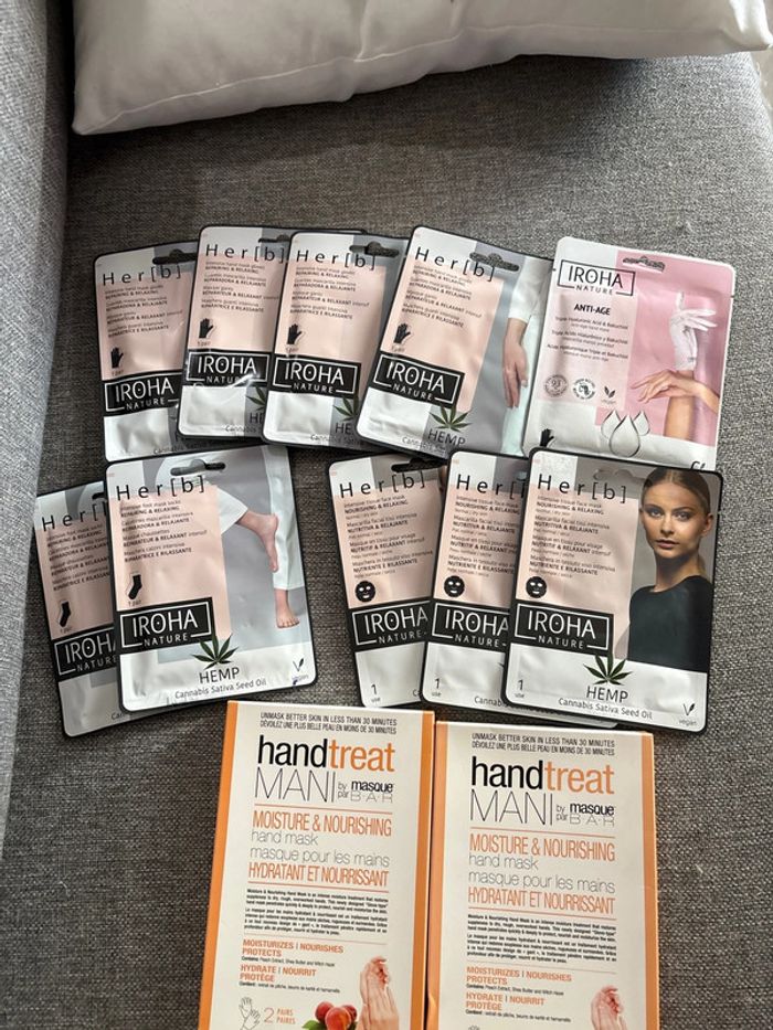 Lot masque mains pieds visage