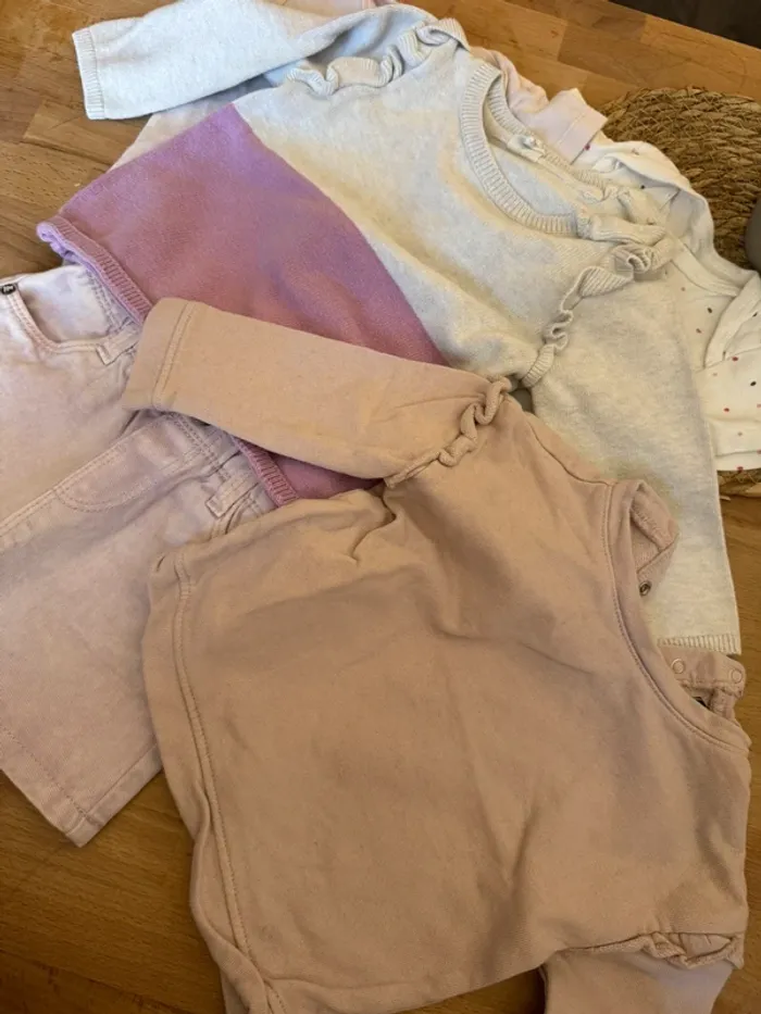 Lot fille 6 pièces - Ton rose/violet - photo numéro 6