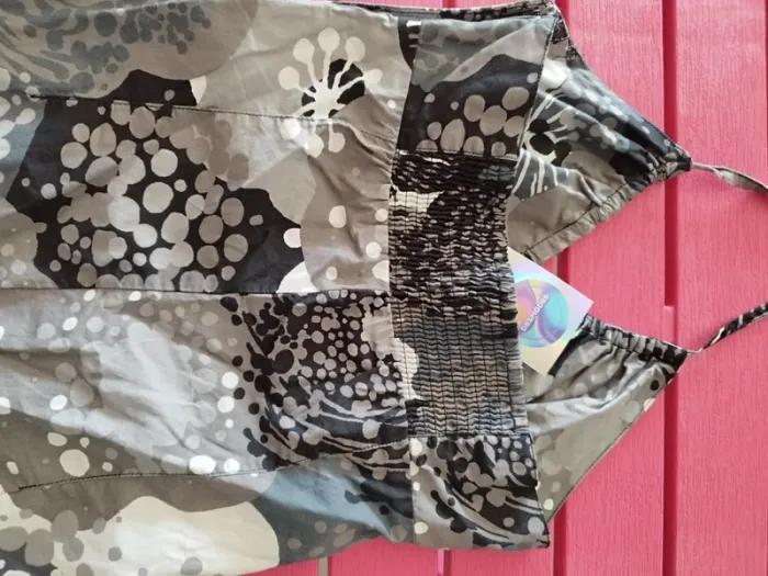 Robe d'été dos nu grise YK2 coton - photo numéro 8