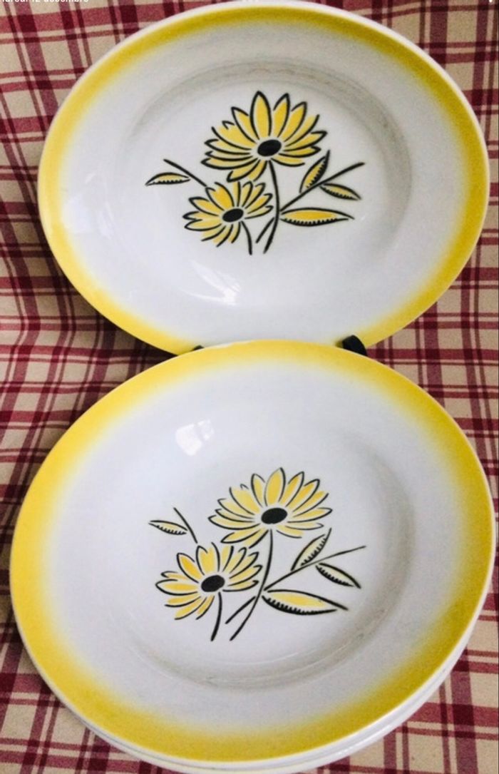 6 assiettes creuses vintage année 60 - photo numéro 3