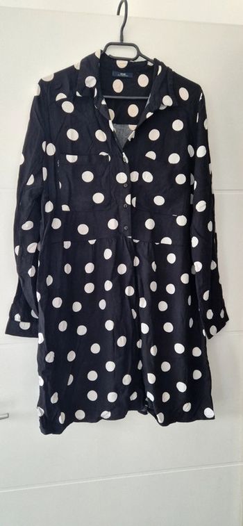 Robe chemise à pois