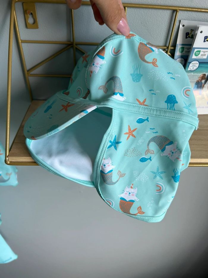 Combinaison de bain + casquette Playshoes fille 24 mois neuf - photo numéro 3