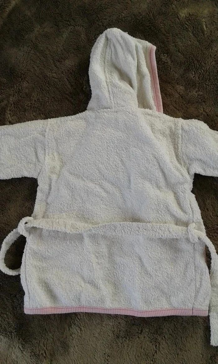 Peignoir blanc fille 12 mois 1an - photo numéro 2