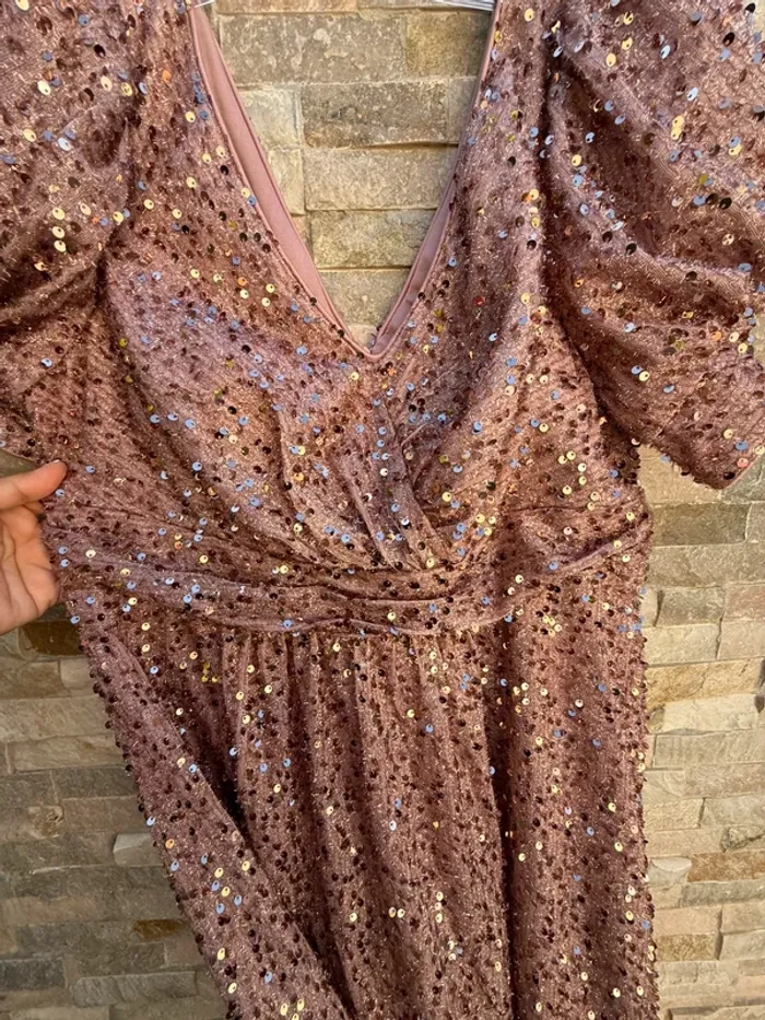 Robe de soirée longue à sequins - photo numéro 5