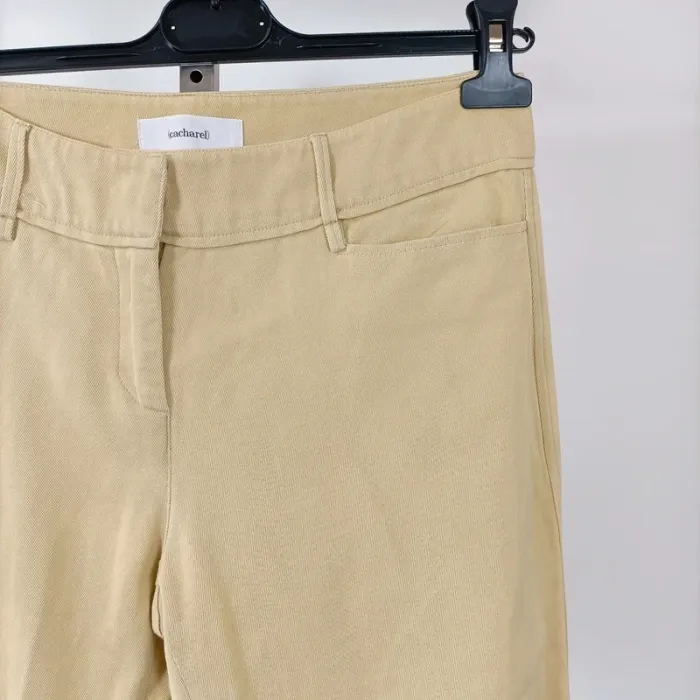 Pantalon jaune/beige cacharel - Élégant et sobre - Taille 38 estimée longueur 90cm x 40cm A598 - photo numéro 3