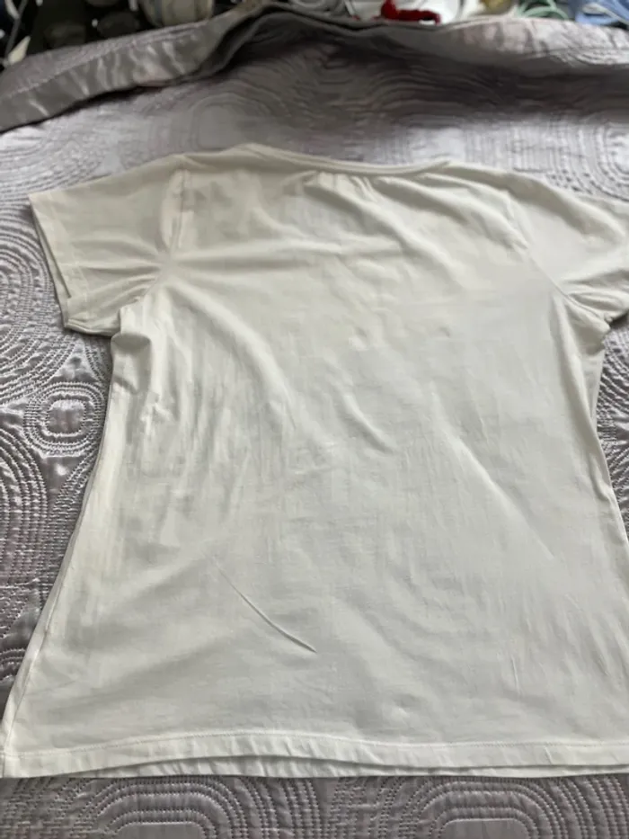 Lot 2 T-shirts femme kaki et blanc T 46 - photo numéro 3