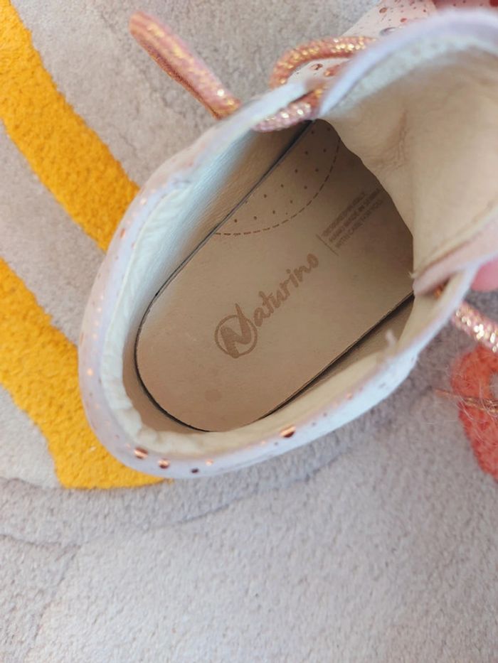 Chaussures Naturino cocoon rose pois dorés 24 - photo numéro 10