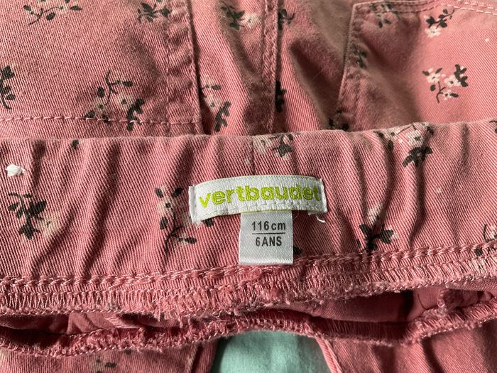 Pantalon Rose avec motifs fleurs 6 ans Verbaudet - photo numéro 2