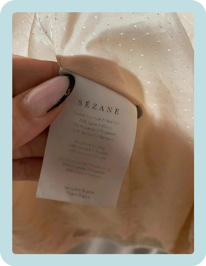 Manteau en laine effet mouton Sezane - photo numéro 7